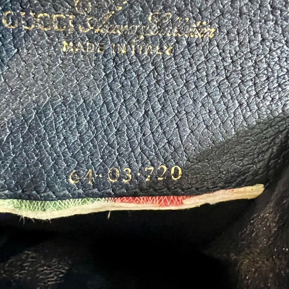 Gucci GG Supreme Navy Small Coin Wallet - Leather Unisex Made in Italy - Picture 8 of 10